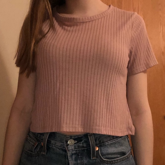 Pink and Shear Crop Top - Picture 2 of 4